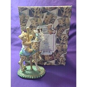 1999 Cherished Teddies  - FLOSSIE  girl on giraffe Carousel figurine  589950